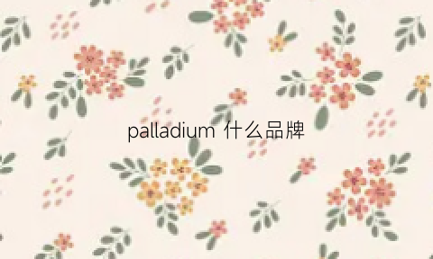 palladium什么品牌(palladium什么品牌)